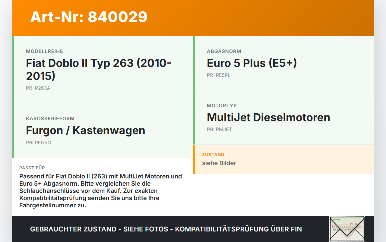 Fiat Doblo II 263 10-15 MJet 1,3d 66KW Leitung Kraftstoffleitung Kraftstoffschlauch Fiat Doblo II 263 10-15... Vorschau 3