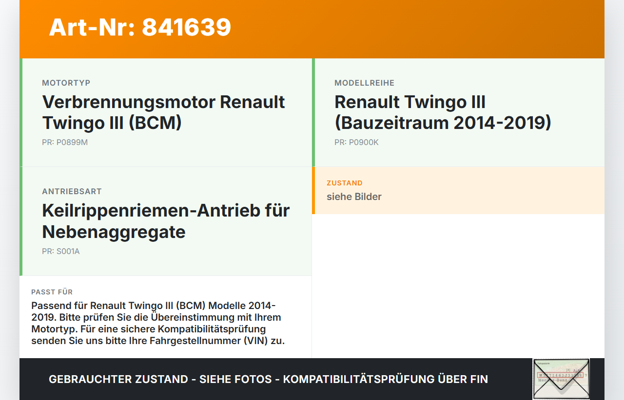 Renault Twingo III BCM 14-19 SCe 70 1,0 52KW H4D400 Kurbelwellenscheibe Riemenscheibe für Kurbelwelle Renault... Vorschau 3