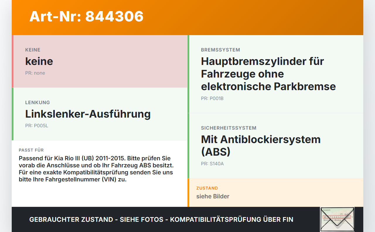 Kia Rio III UB 11-15 Hauptbremszylinder Bremszylinder Kia Rio III UB 11-15 07.01.2012 gebraucht Vorschau 3
