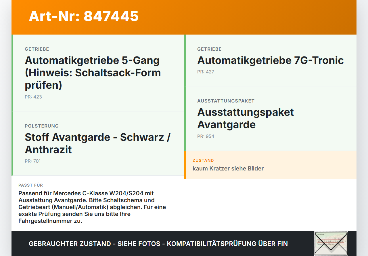 Mercedes W204 S204 C220 07-14 Schaltsack Schaltmanschette Mercedes W204 S204 C220 07-14 08.12.2008 gebraucht Vorschau 3