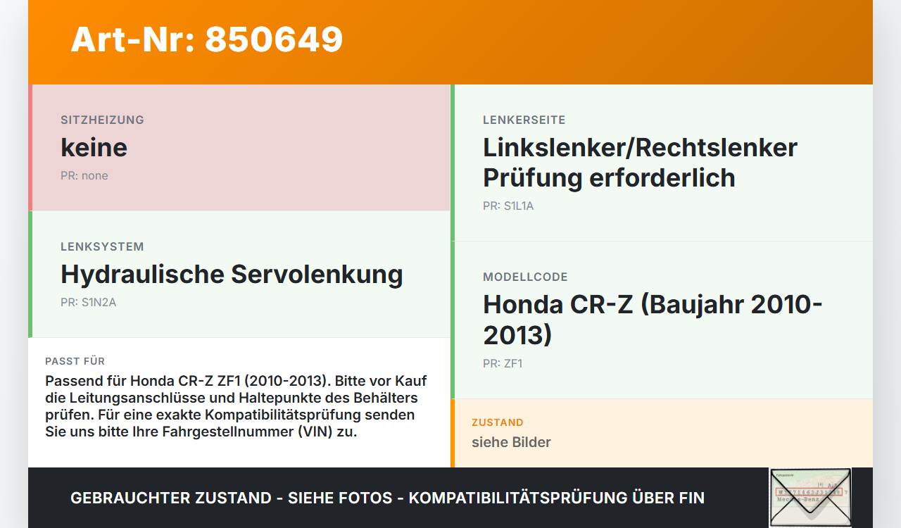 Honda CRZ ZF1 10-13 Servo Behälter Servobehälter Servoleitung Honda CRZ ZF1 10-13 19.07.2012 gebraucht Vorschau 3