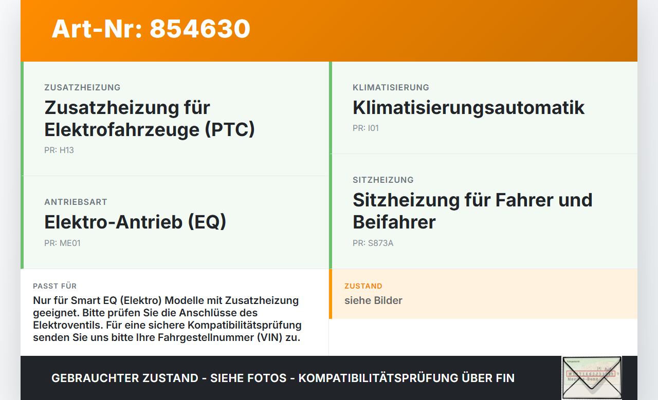 Smart EQ ForFour 453 19-24 Elektro  41KW Ventile Ventil Elektroventil Zusatzheizung Smart EQ ForFour 453 19-24... Vorschau 3