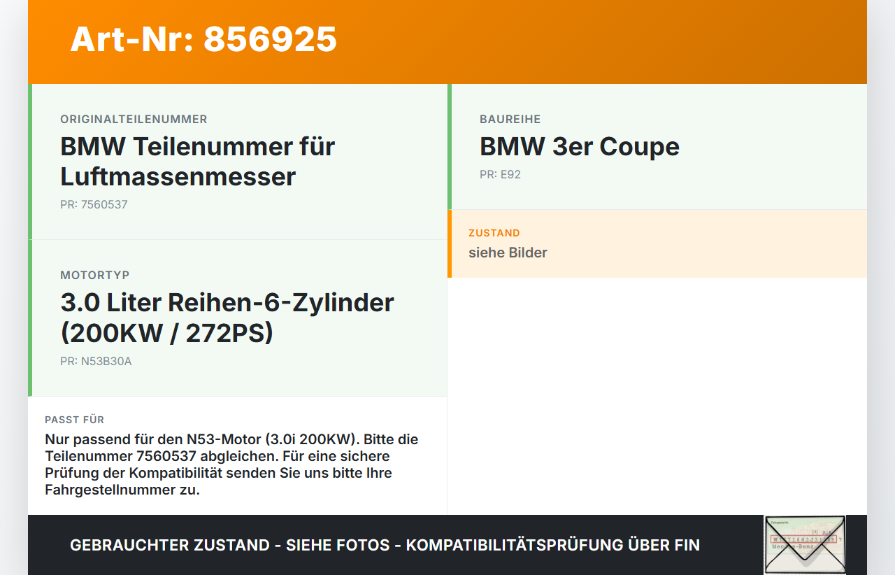 BMW E92 330i 06-10 3,0i 200KW DISA Verstelleinheit für Drallklappen BMW E92 330i 06-10 28.04.2007 7560537... Vorschau 3