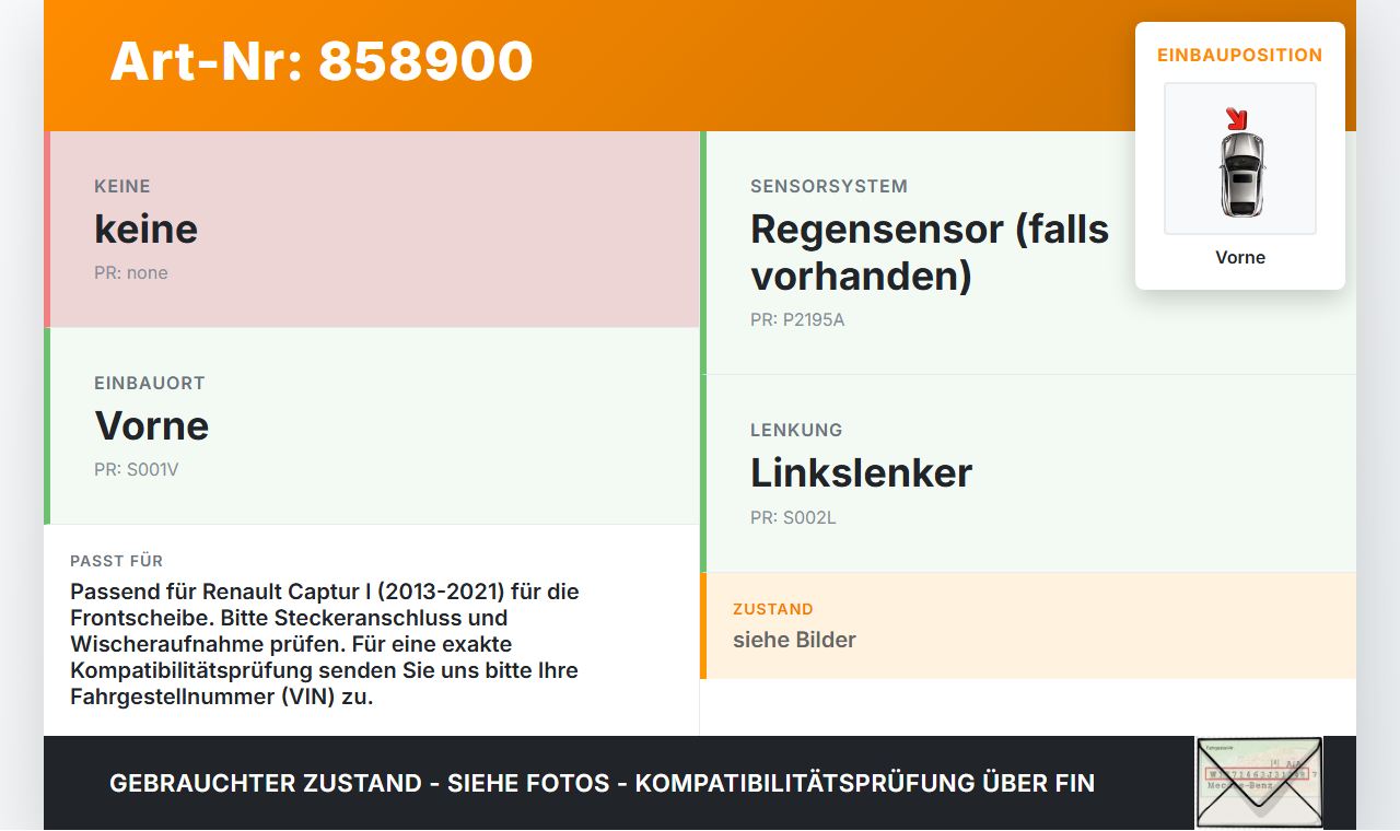 Renault Captur I  13-21 Wischermotor Vorne Renault Captur I  13-21 19.09.2019 gebraucht Vorschau 3