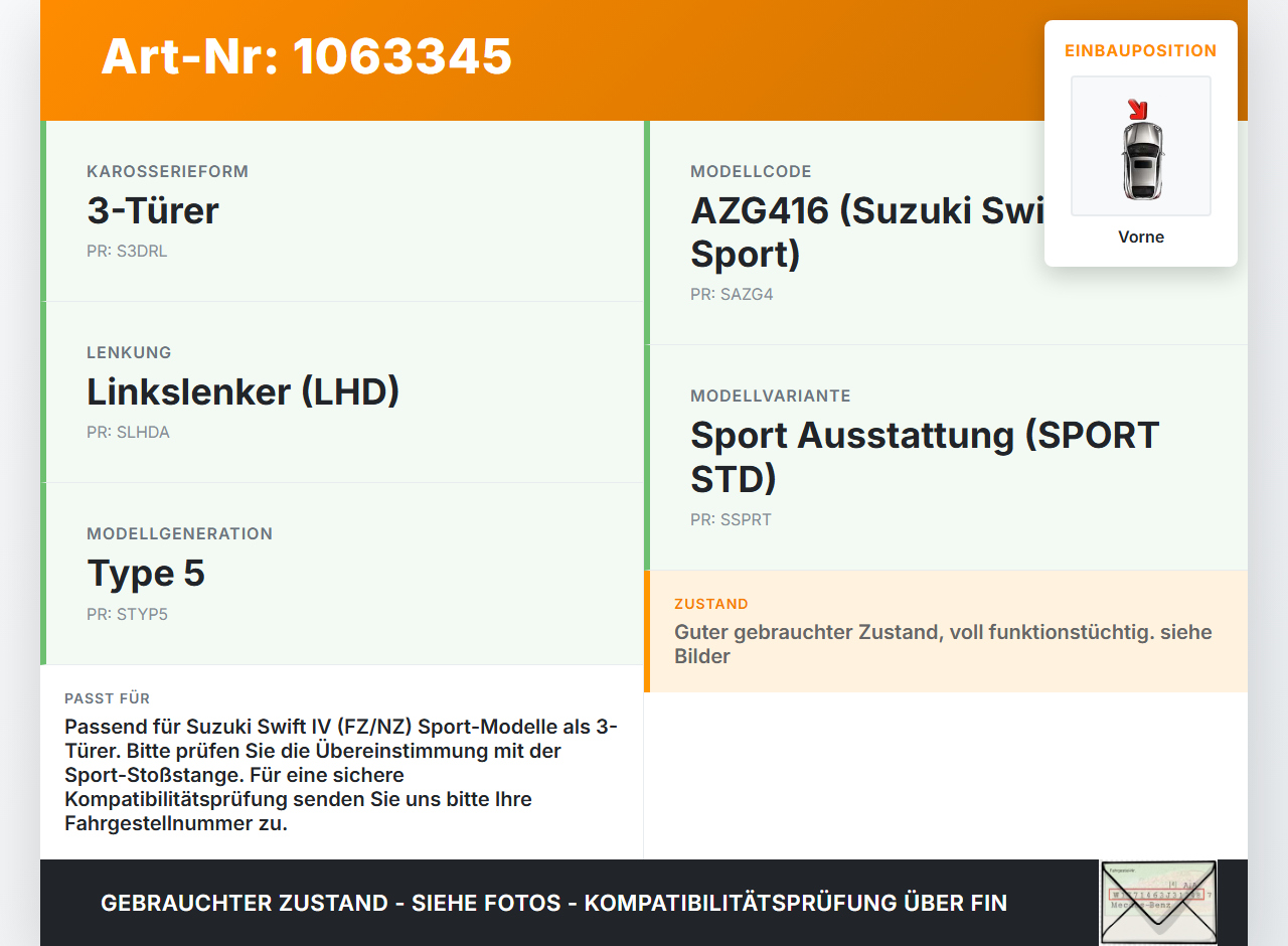 Suzuki Swift IV FZ NZ 12-17 Stoßstangenträger Stoßfängerträger Querträger Vorne Suzuki Swift IV FZ NZ 12-17... Vorschau 3