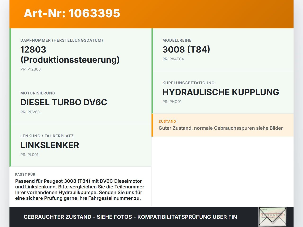Peugeot 3008 I 0U 13-16 HDI 1,6 82KW Elektromotor für Servopumpe Hydraulikpumpe für Lenkung Peugeot 3008 I 0U 13-16... Vorschau 3