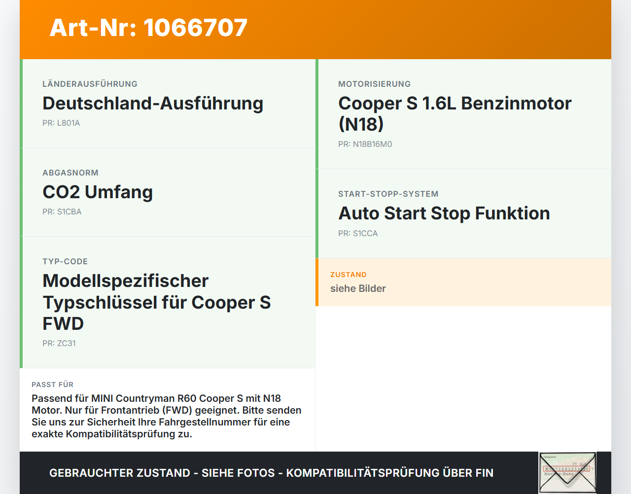 MINI Countryman R60 10-14 1,6 135KW Kraftstoffpumpe Kraftstoff Förderpumpe Tankgeber MINI Countryman R60 10-14... Vorschau 3
