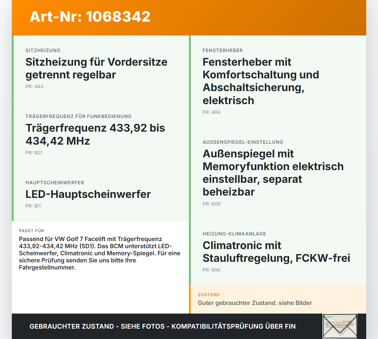 VW Golf VII 7 5G 17-20 Steuergerät Komfort SG Bordnetz BCM PQ37H VW Golf VII 7 5G 17-20 22.11.2019 5Q0937084DH... Vorschau 3