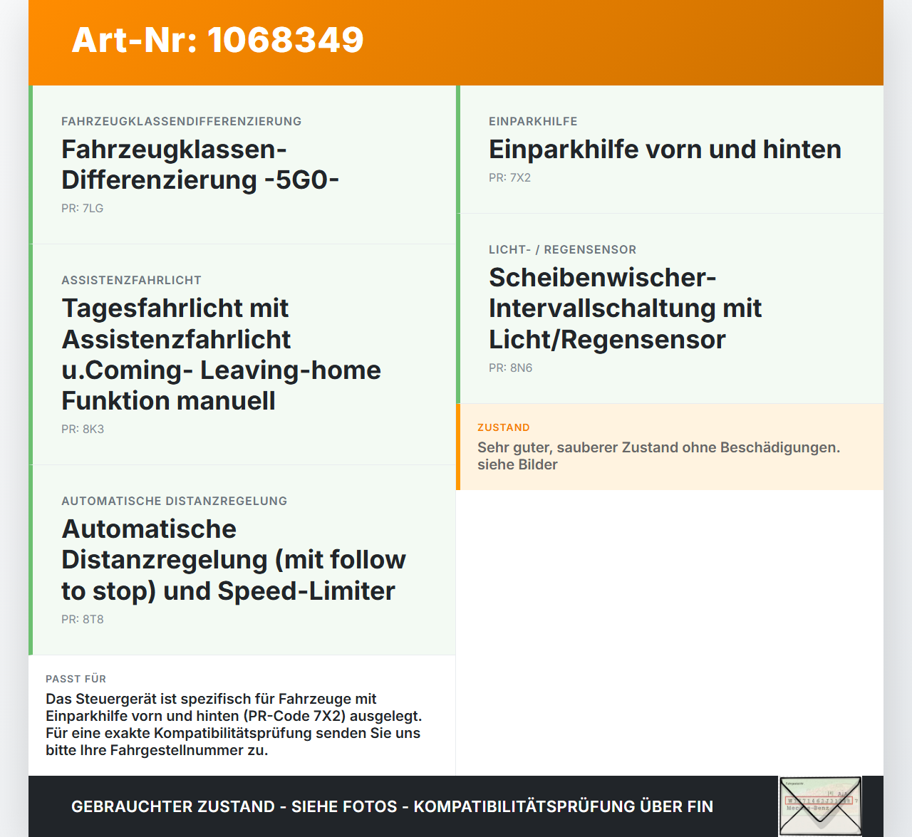 VW Golf VII 7 5G 17-20 Steuergerät ECU Modul Einparkhilfe PDC SG Parkhilfe 8K VW Golf VII 7 5G 17-20 22.11.2019... Vorschau 3
