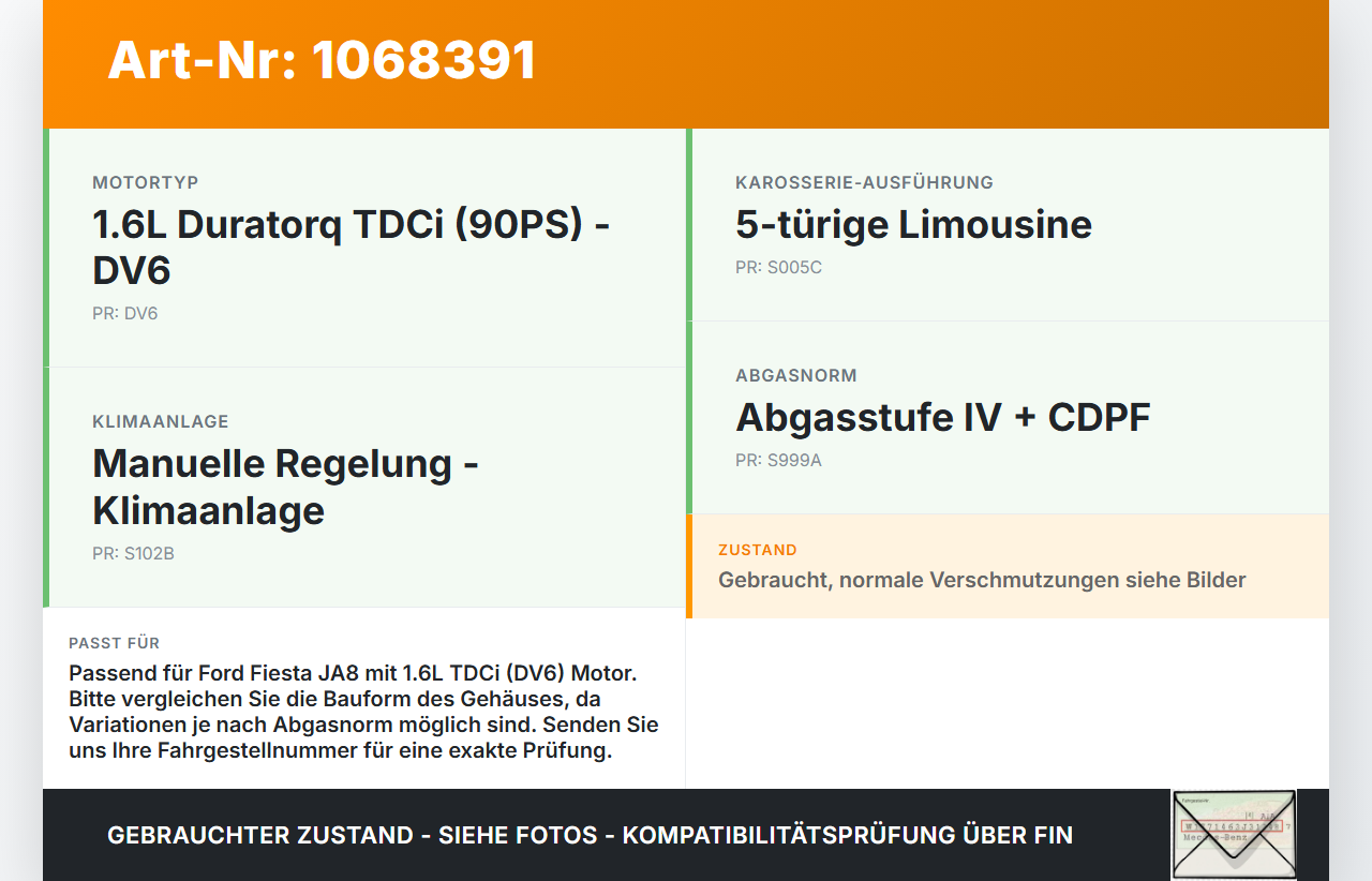 Ford Fiesta JA8 VII 08-12 TDCi 1,6 66KW HHJD Ölfiltergehäuse Ölfilter Gehause Halter Ford Fiesta JA8 VII 08-12... Vorschau 3