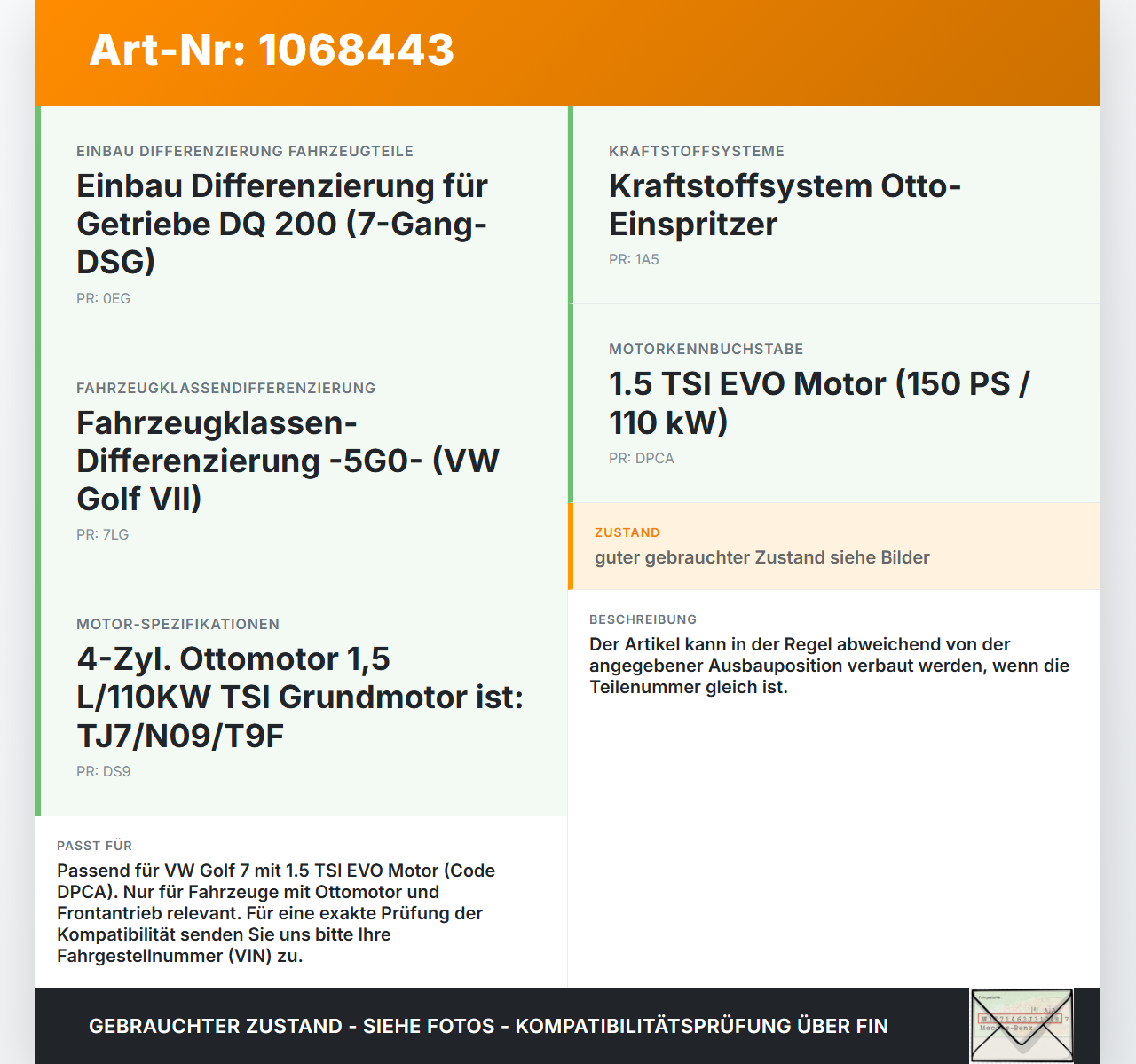 VW Golf VII 7 5G 17-20 TSI 1,5 110KW Ansaugrohr Ladeluftschlauch Luftschlauch Pos.1 VW Golf VII 7 5G 17-20... Vorschau 3