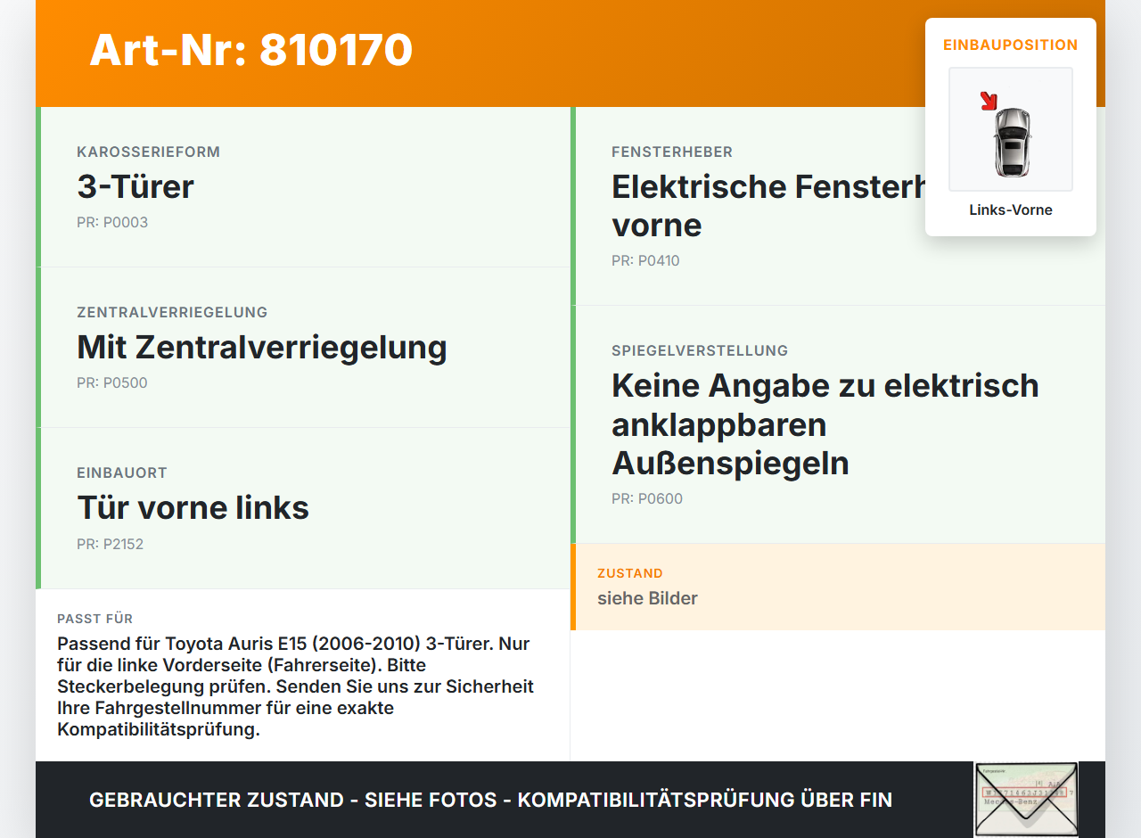 Toyota Auris E15 06-10 3T Kabelbaum Tür und Fensterheber Links Vorne Toyota Auris E15 06-10 17.08.2009 215202N20A... Vorschau 3