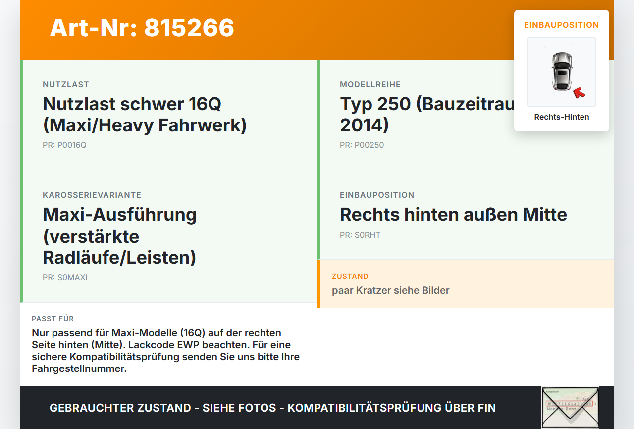 Boxer Ducato 250 06-14 Maxi Türleiste Rechts Hinten Aussen Mitte EWP Boxer Ducato 250 06-14 18.09.2012 gebraucht Vorschau 3