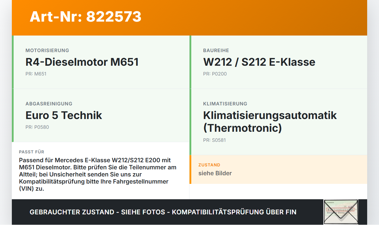 Mercedes W212 S212 E200 09-13 Stellmotor Actuator Ansteuerung Drallklappen Mercedes W212 S212 E200 09-13 25.02.2011... Vorschau 3