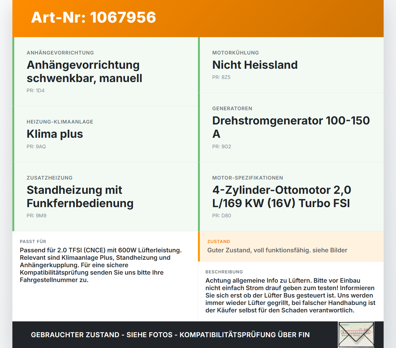 Audi Q5 8R 12-16 TFSI 2,0 169KW Doppellüfter Kühlerlüfter Zarge Steuergerät Audi Q5 8R 12-16 04.10.2016 8K0959501G... Vorschau 3