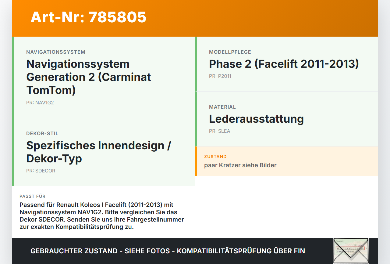 Renault Koleos I HY 11-13 Blende Einbaurahmen Renault Koleos I HY 11-13 24.01.2012 gebraucht Vorschau 3