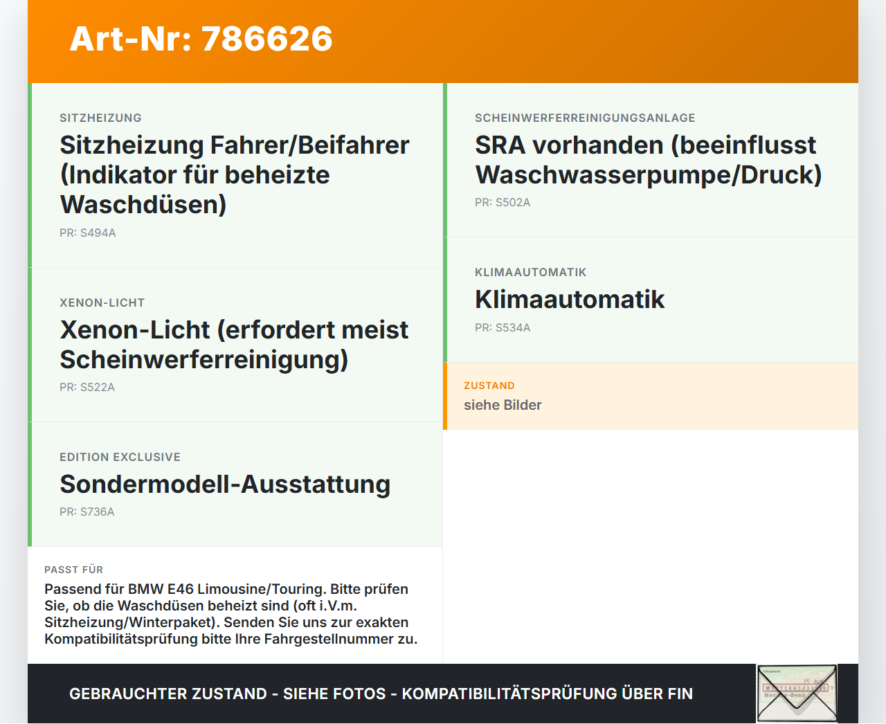 BMW E46 3er 320i 01-05 Waschdüsen für Windschutzscheibe beheizt WS mit Lufteinlassgitter BMW E46 3er 320i 01-05... Vorschau 3