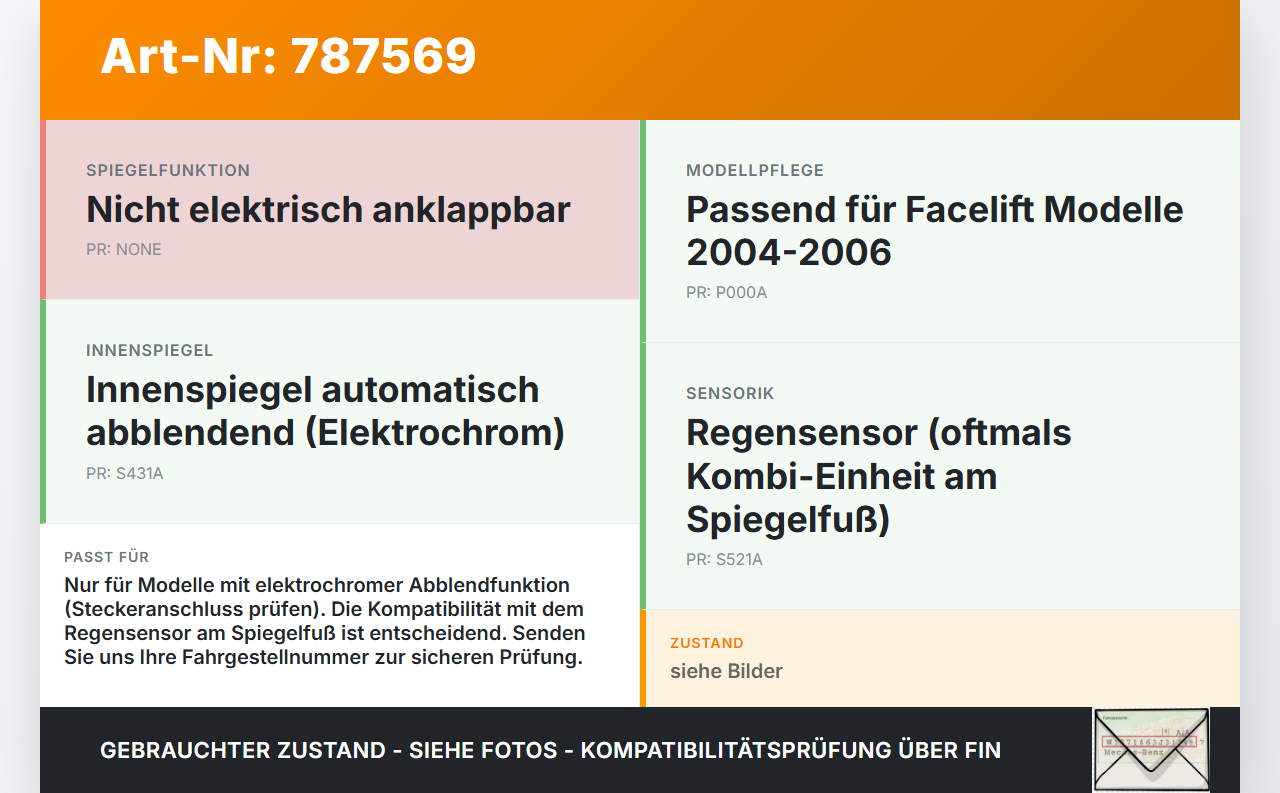 Jaguar S-Type 04-06 Innenspiegel Rückspiegel Spiegel Innen Elektrochrom Jaguar S-Type 04-06 24.09.2007 905-0717... Vorschau 3