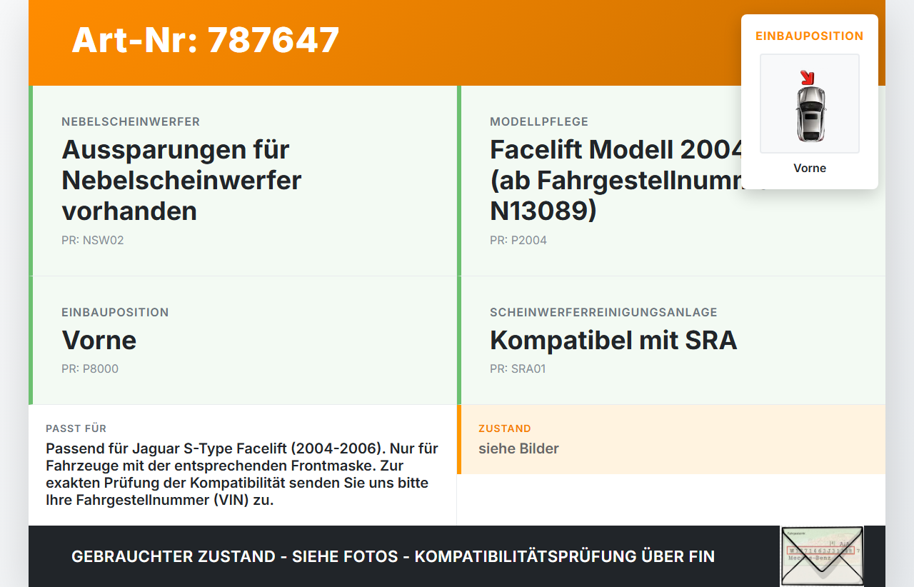 Jaguar S-Type 04-06 Stoßstangenträger Stoßfängerträger Querträger Vorne Jaguar S-Type 04-06 24.09.2007 CH4082 gebraucht Vorschau 3