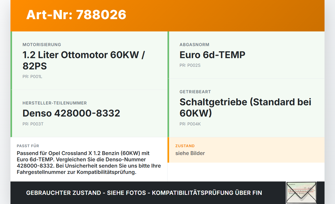 Opel Crossland X P17 17-20 1,2 60KW Anlasser Starter Opel Crossland X P17 17-20 11.10.2018 9671530880-03... Vorschau 3