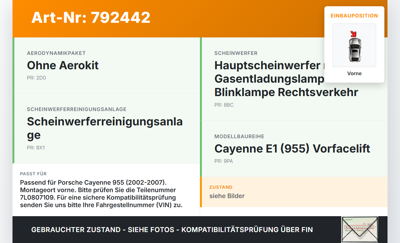 Porsche Cayenne 9PA 955 02-07 Träger Pralldämpfer für Stoßstange Vorne Porsche Cayenne 9PA 955 02-07 10.02.2005... Vorschau 3