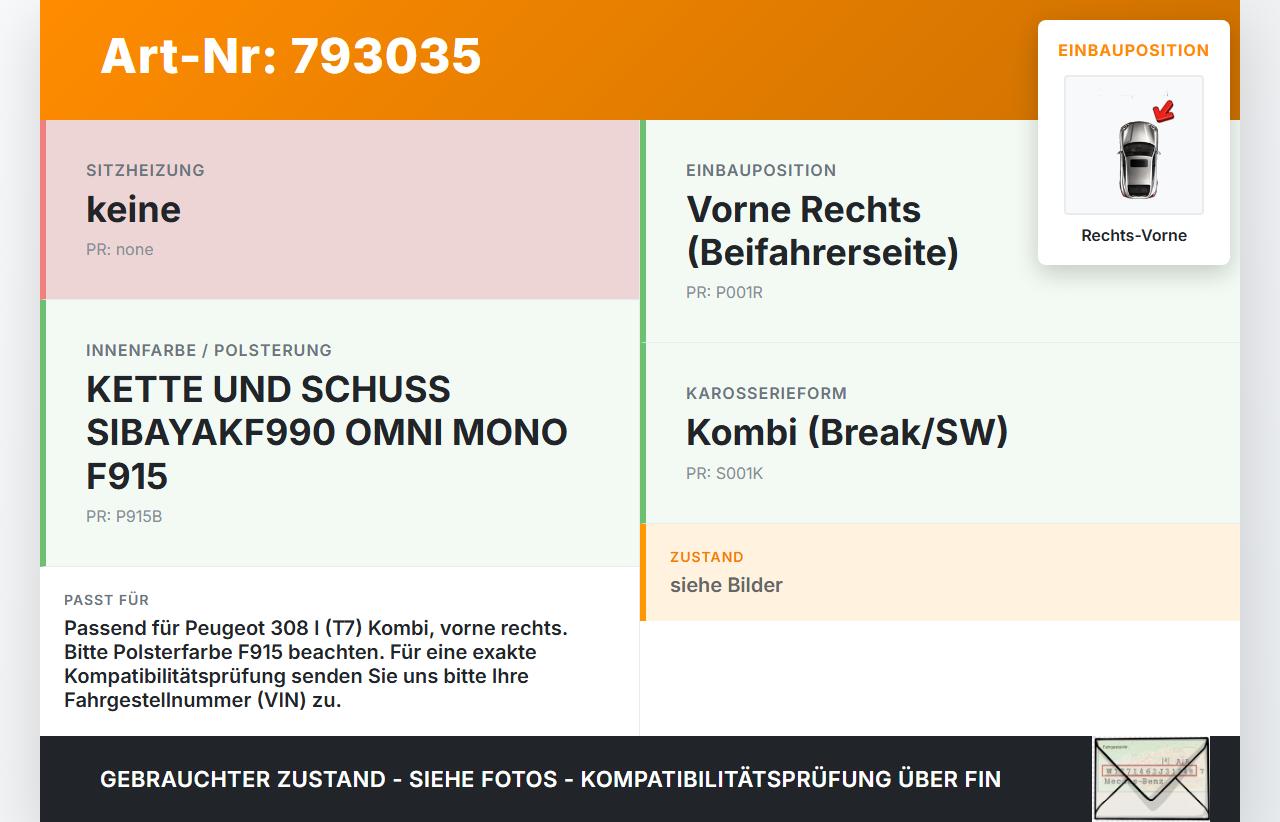 Peugeot 308 I T7 07-11 Kombi Gurtschloss Rechts Vorne Peugeot 308 I T7 07-11 28.03.2011 gebraucht Vorschau 3