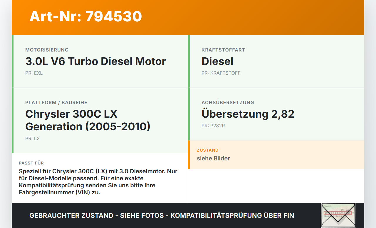 Chrysler 300C LX 05-10 3,0d 160KW Tankeinfüllstutzen EInfüllstutzen für Kraftstoff Chrysler 300C LX 05-10... Vorschau 3
