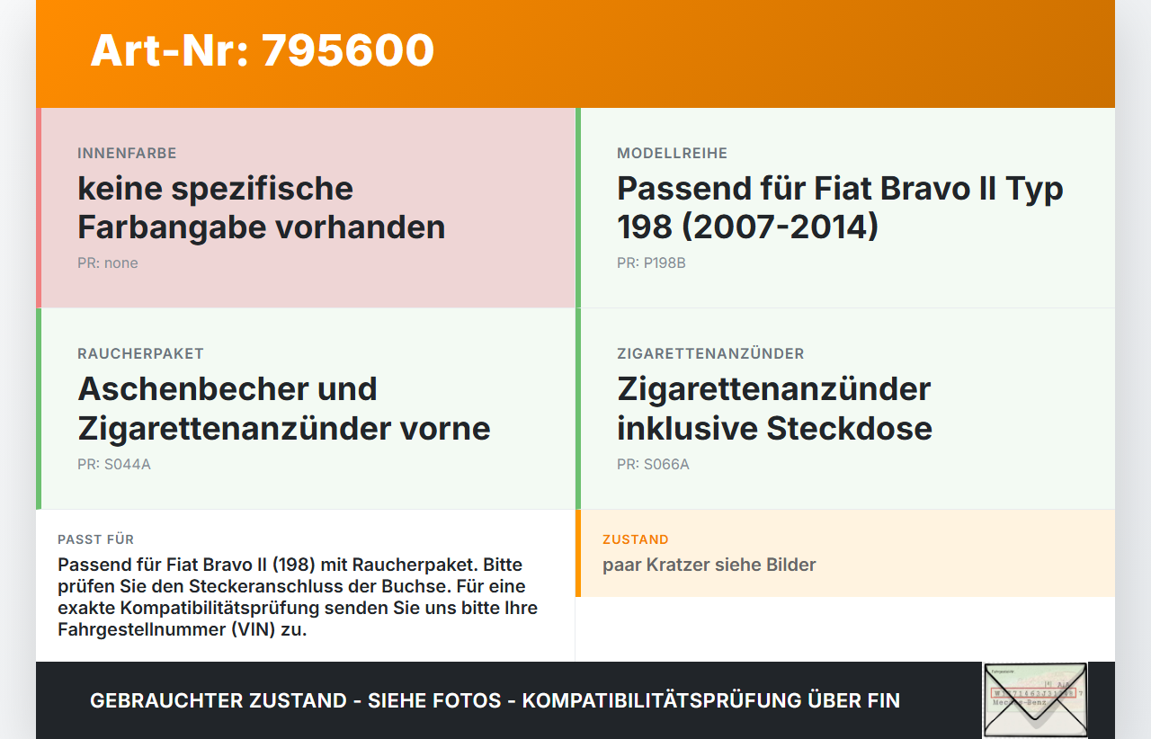 Fiat Bravo II 198 07-14 Zigarettenanzünder m. Buchse Fiat Bravo II 198 07-14 18.02.2008 gebraucht Vorschau 3