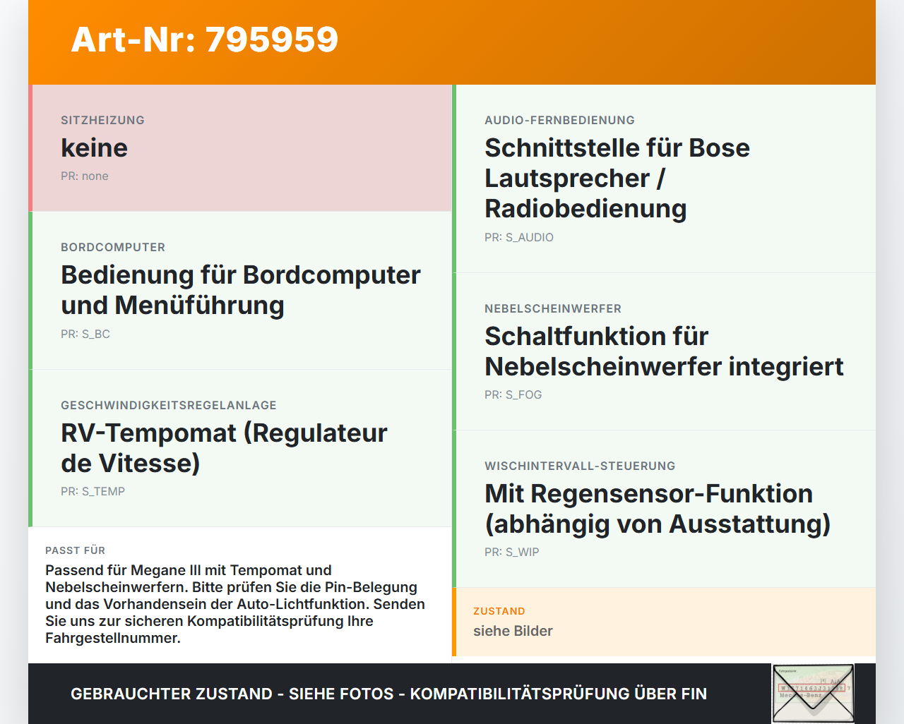 Renault Megane III 12-16 Lenkstockschalter Blinker Wischer Kombischalter Renault Megane III 12-16 01.01.2015... Vorschau 3