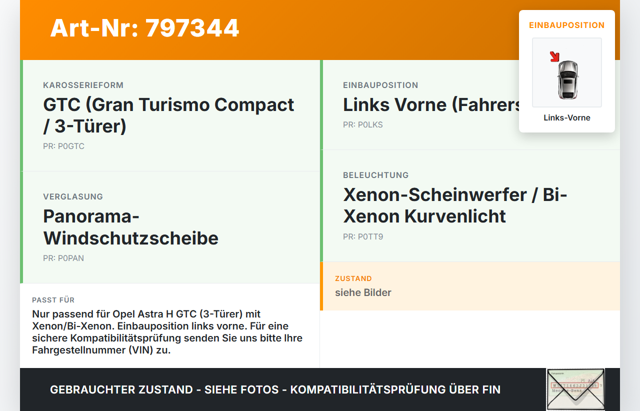 Opel Astra H GTC 06-10 Coupe Halter Träger Führung Aufnahme für Scheinwerfer Links Vorne Opel Astra H GTC 06-10... Vorschau 3
