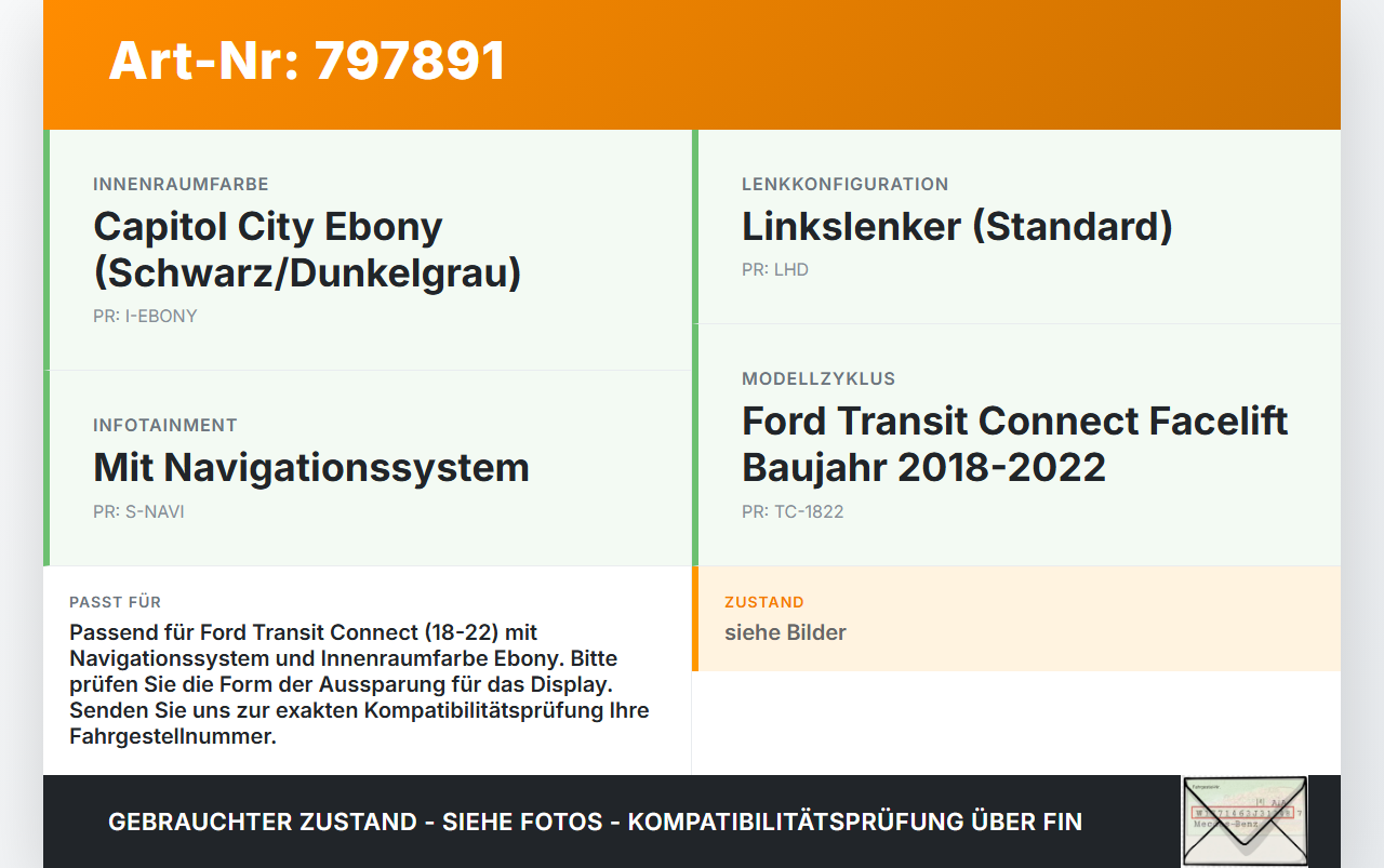 Ford Transit Connect 18-22 Verkleidung für Tacho Ford Transit Connect 18-22 15.04.2019 gebraucht Vorschau 3