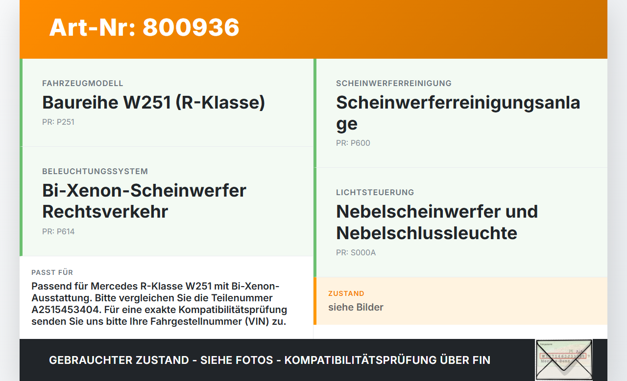 Mercedes R320 W251 06-10 Lichtschalter Schalter Mercedes R320 W251 06-10 04.07.2006 A2515453404 04025210 gebraucht Vorschau 3