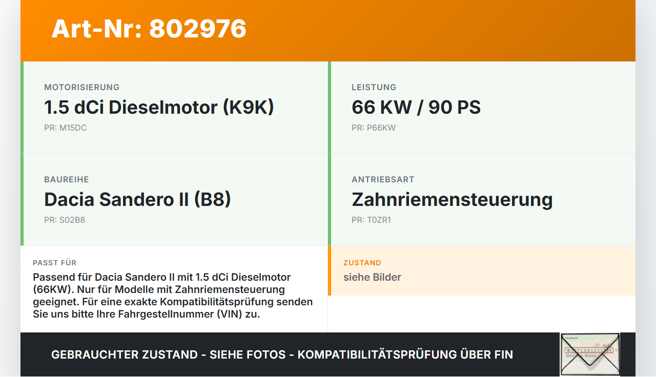 Dacia Sandero II 2 B8 13-17 dCi 1,5 66KW Verkleidung Abdeckung für Zahnriemen Dacia Sandero II 2 B8 13-17... Vorschau 3