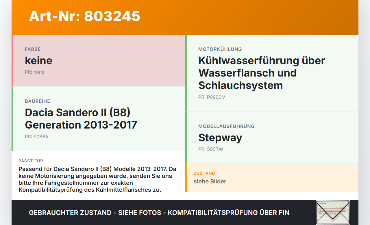 Dacia Sandero II 2 B8 13-17 dCi 1,5 66KW Kühlwasserschlauch Wasserschlauch Wasserflansch Dacia Sandero II 2 B8... Vorschau 3