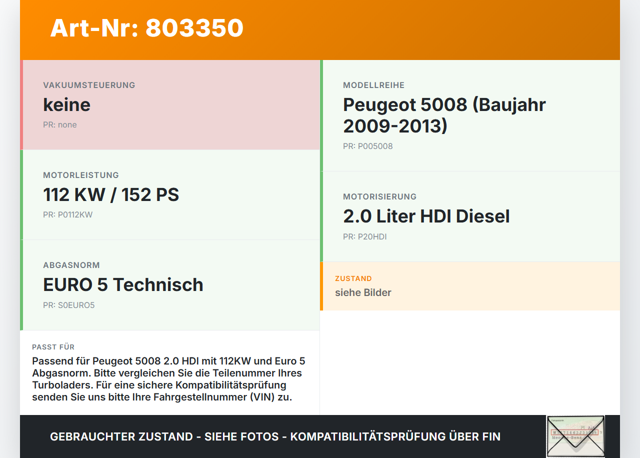 Peugeot 5008 09-13 HDI 2,0 112KW DW10CTED4 Druckdose für Turbolader Turbo Abgasturbolader Peugeot 5008 09-13... Vorschau 3