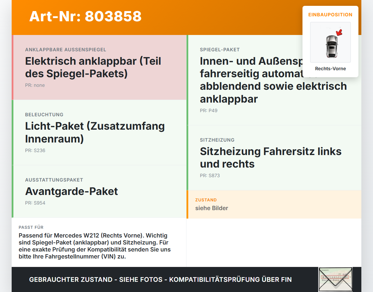 Mercedes W212 E350 09-14 Türsteuergerät Steuergerät SG Tür Rechts Vorne Mercedes W212 E350 09-14 04.06.2009... Vorschau 3