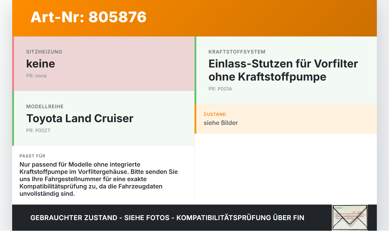 Toyota Land Cruiser 90 J9 96-02 D-4D 3,0 120KW Stutzen Einlass Vorfilter für Kraftstoff ohne Kraftstoffpumpe Toyota... Vorschau 3
