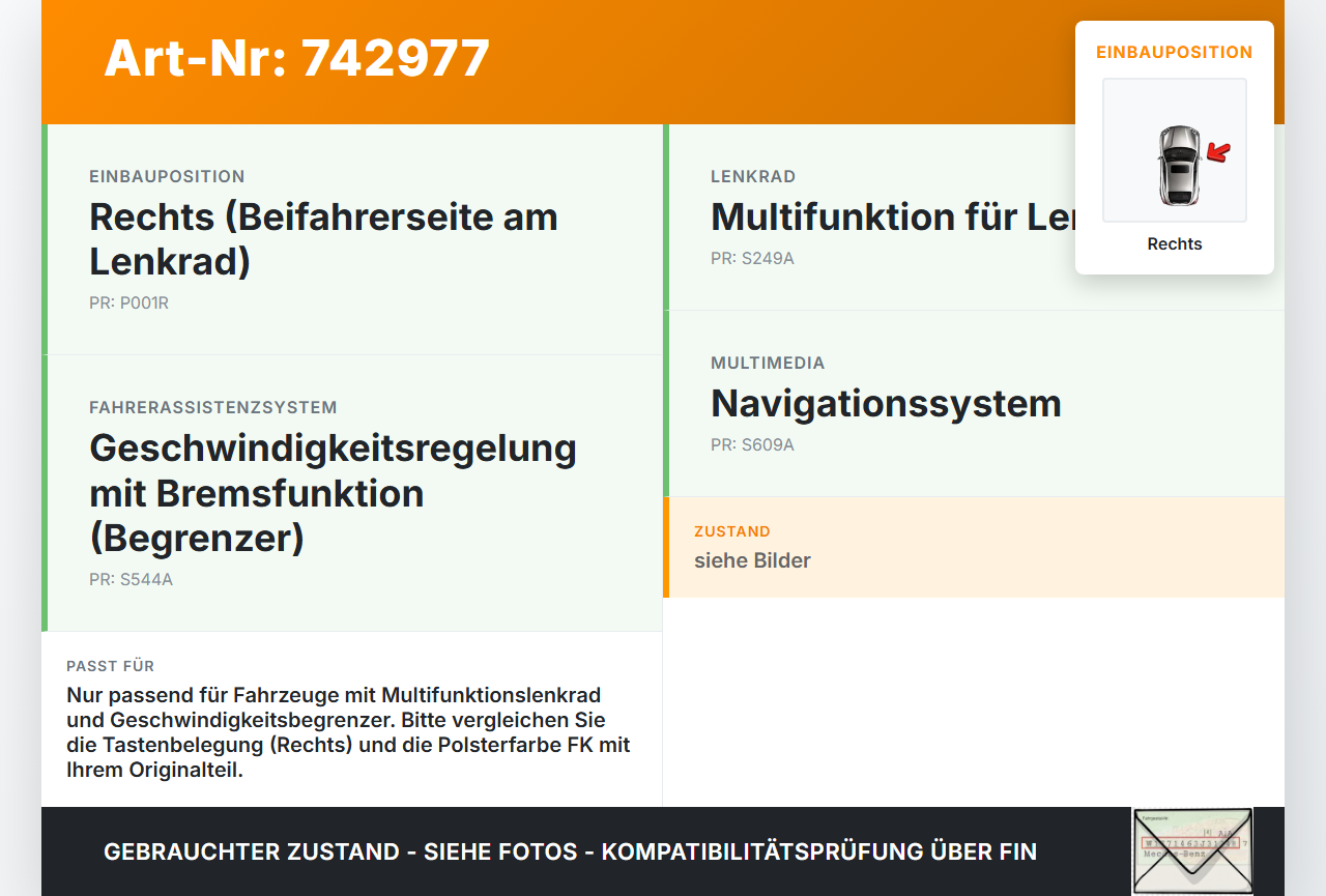 Citroen C1 II 14-18 Lenkradschalter Multifunktionstasten Schalter für Lenkrad Rechts Citroen C1 II 14-18 17.04.2015... Vorschau 3