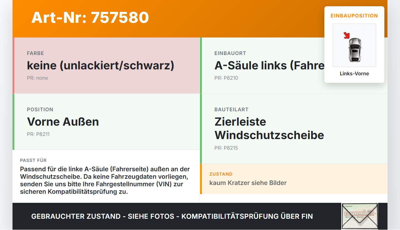 Kia Soul II AM 08-13 Frontleiste Zierleiste für Windschutzscheibe A-Säule Links Vorne Aussen Kia Soul II AM 08-13... Vorschau 3