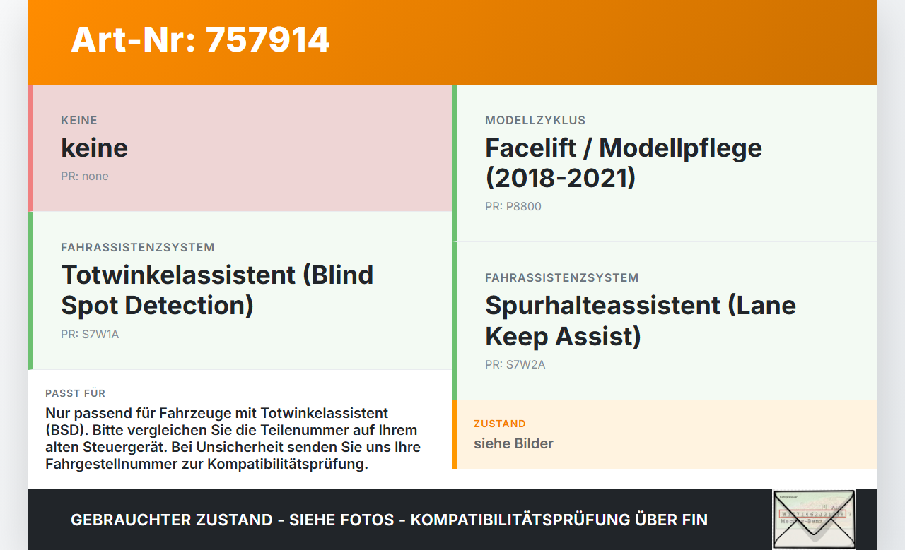 Kia Sportage IV QL 18-21 Steuergerät ECU Modul SG für Totwinkelassistent Kia Sportage IV QL 18-21 03.01.2019... Vorschau 3