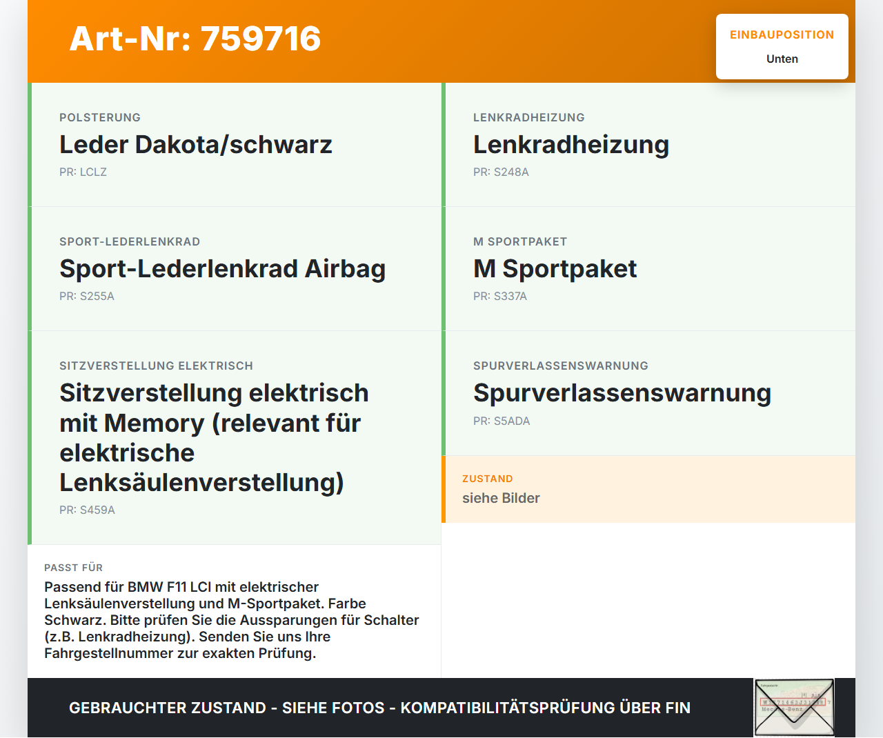 BMW F11 LCI 535d 13-17 Verkleidung Abdeckung Unten für Lenksäule BMW F11 LCI 535d 13-17 16.10.2014 9188869... Vorschau 3