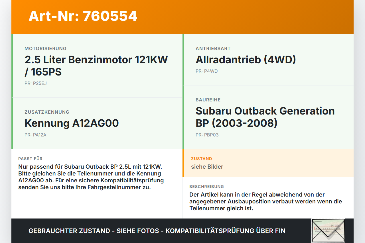 Subaru Outback BP 03-08 2,5 121KW Ansaugrohr Ladeluftschlauch Luftschlauch Pos.3 Subaru Outback BP 03-08 01.02.2005... Vorschau 3
