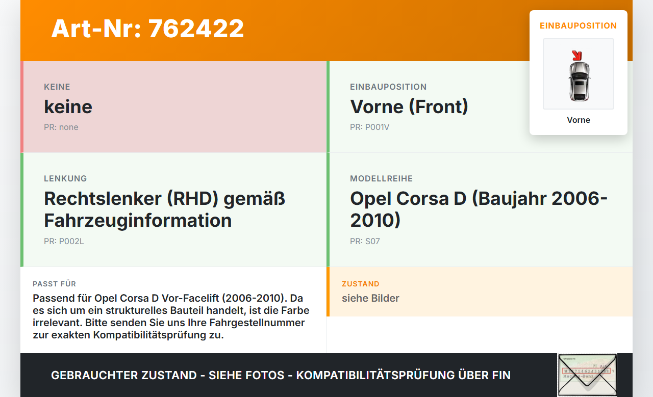 Opel Corsa D S07 06-10 Stoßstangenträger Stoßfängerträger Querträger Vorne Opel Corsa D S07 06-10 03.04.2009... Vorschau 3