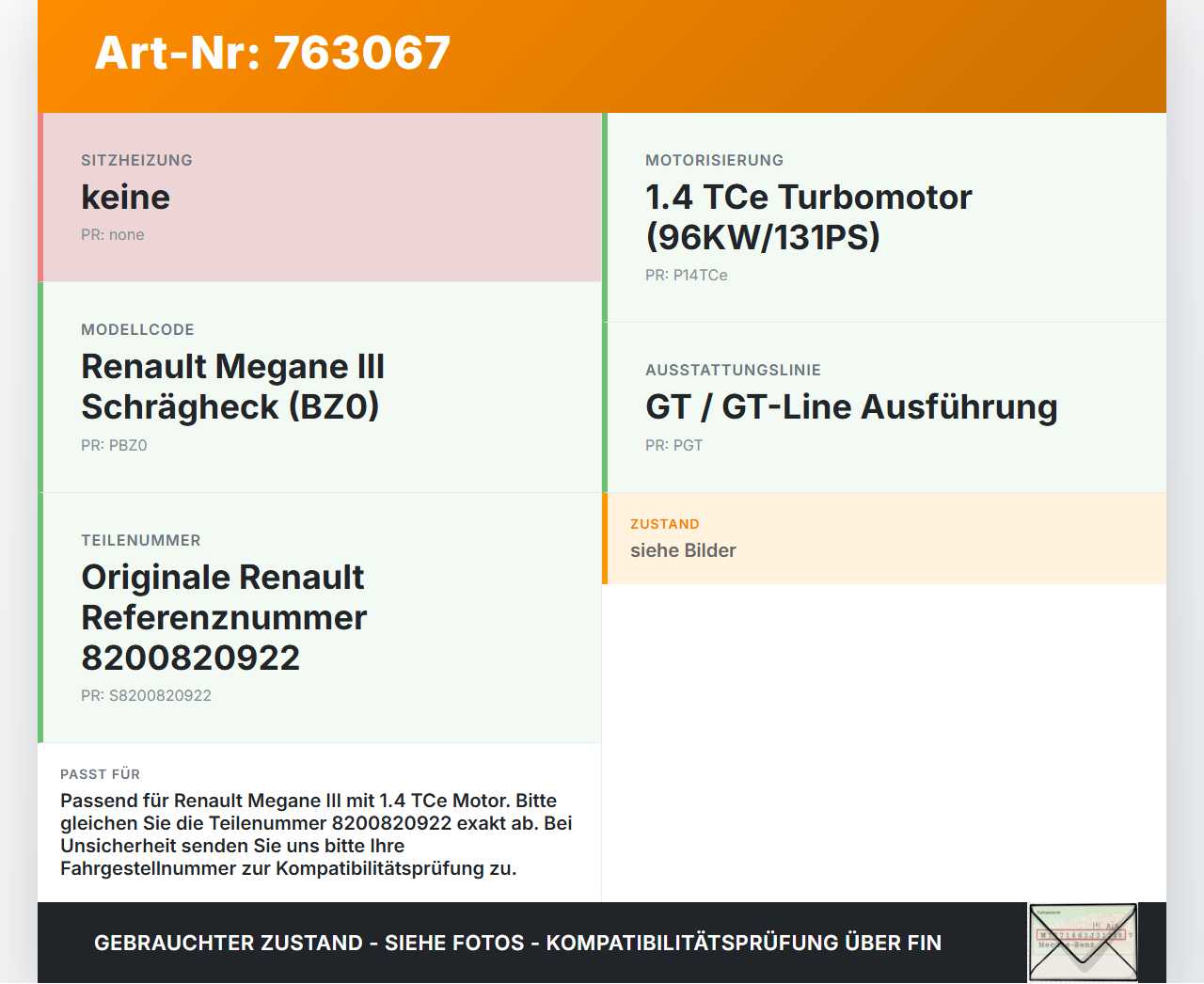 Renault Megane III BZ0 GT 10-12 TCe 1,4 96KW Luftfilterkasten Renault Megane III BZ0 GT 10-12 27.08.2010... Vorschau 3