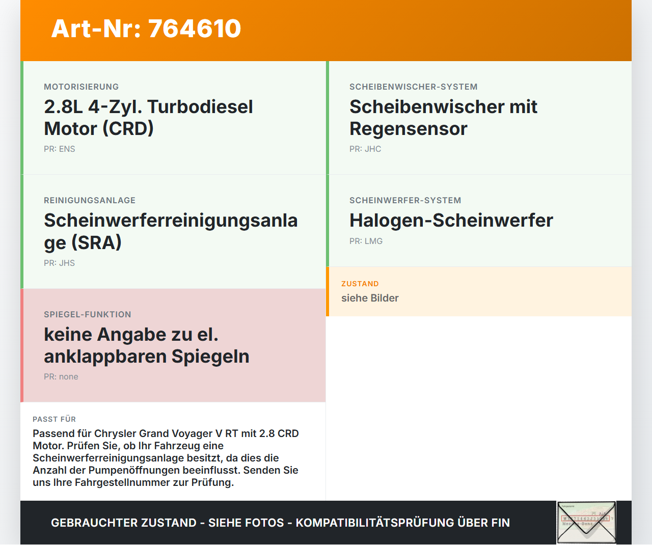 Chrysler Grand Voyager V RT 08-11 CRD 2,8 120KW Waschwasserbehälter Wasserbehälter Wischwasserbehälter Chrysler... Vorschau 3