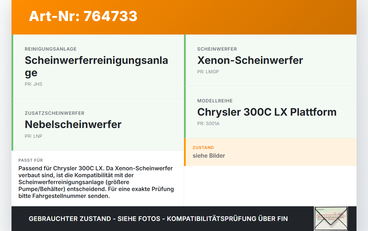 Chrysler 300C LX 05-10 3,0d 160KW Xenon Waschwasserbehälter Wasserbehälter Wischwasserbehälter Chrysler 300C LX... Vorschau 3