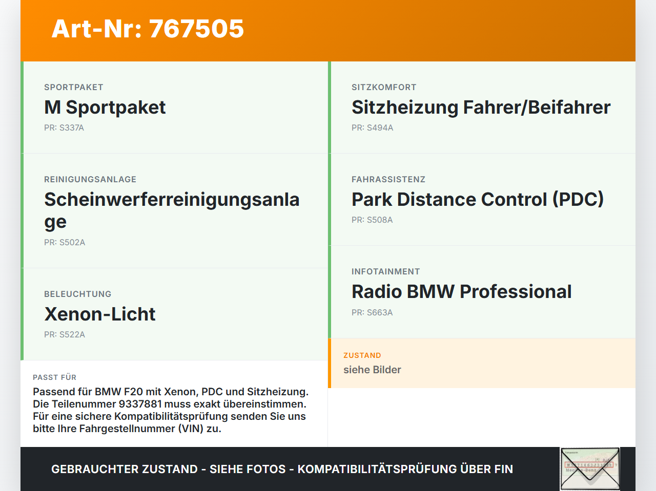 BMW 1er 114d F20 11-15 1,4d 70KW Sicherungskasten Zentralelektrik BMW 1er 114d F20 11-15 21.04.2015 9337881... Vorschau 3