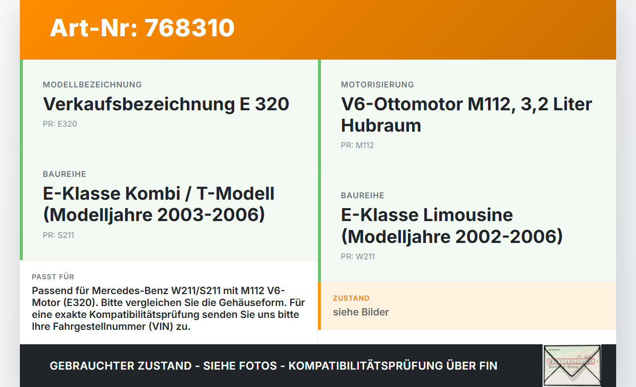 Mercedes S211 W211 E320 02-06 3,2 165KW 112949 Ölfiltergehäuse Ölfilter Gehause Halter Mercedes S211 W211 E320... Vorschau 3