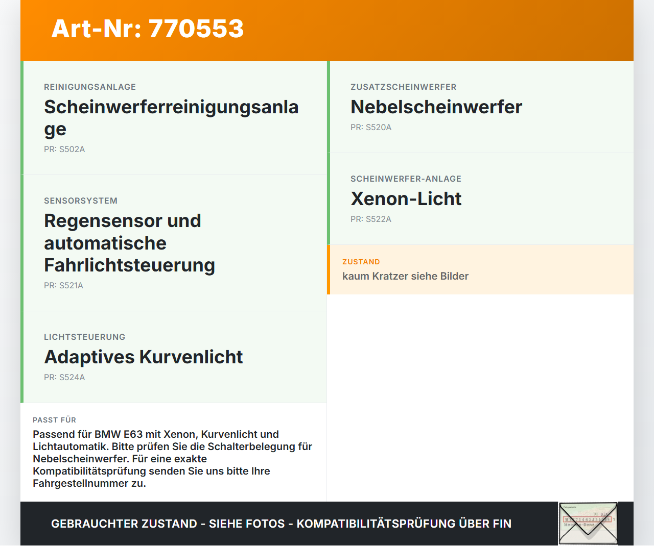 BMW E63 6er 645Ci 03-07 Lichtschalter Schalter Dimmer Autom. Nebelschein Nebelschluss BMW E63 6er 645Ci 03-07... Vorschau 3