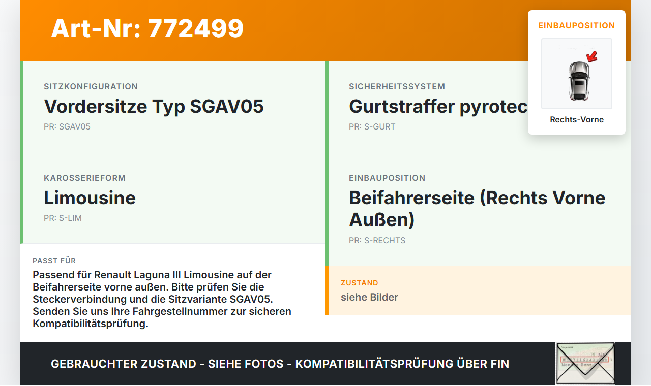 Renault Laguna III 3 07-11 Lim Gurtstraffer Beifahrer Rechts Vorne Aussen Renault Laguna III 3 07-11 01.02.2007... Vorschau 3